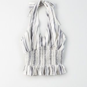 Smocked Waist Haltered Top